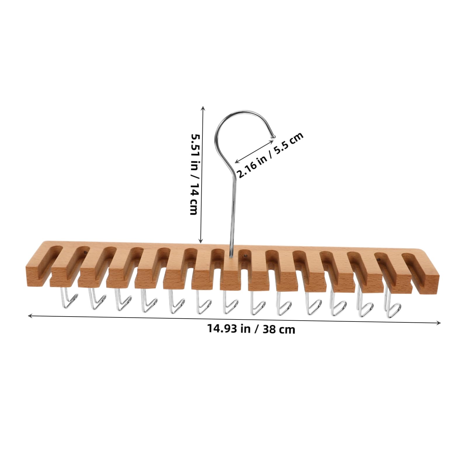 Ciieeo Belt Hanger for Closet Wooden Belt Organizer Slots Tie Rack for Space-Saving Storage Home Hotel and Dorm Elegant Design and Accessories