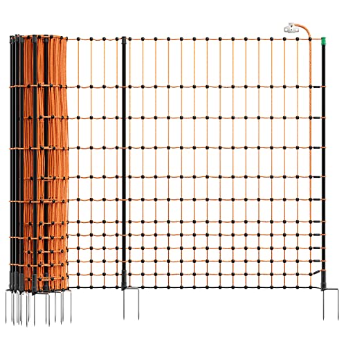 VOSS.farming Filet électrifiable de clôture pour volailles farmNET+, Longueur 50 m, Hauteur 112...