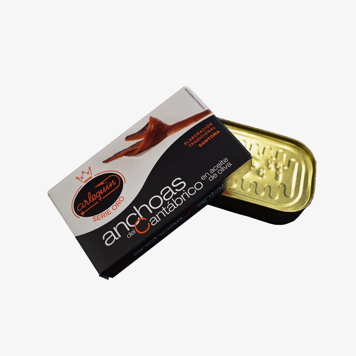 ARLEQUIN Serie Oro Anchoa del Cantábrico, Elaborada a Mano en Santoña, en Aceite de Oliva (4 Latas - 200 grs) - 4