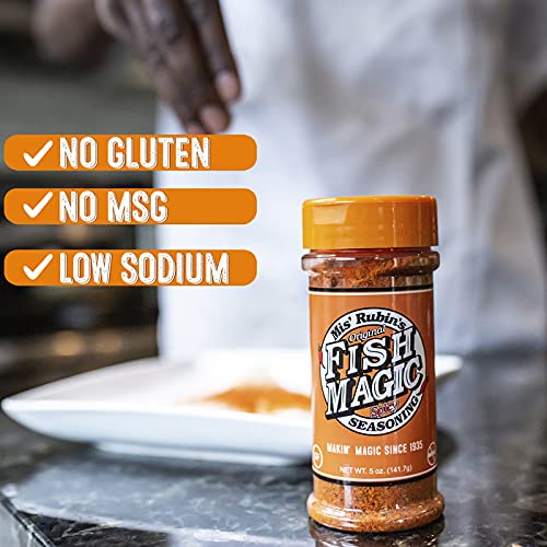 Miniatura 3 de Condimento mágico de pescado, condimento cajún, salado, picante y para lamer los dedos - bagre, lubina, salmón, condimento de camarones - condimento