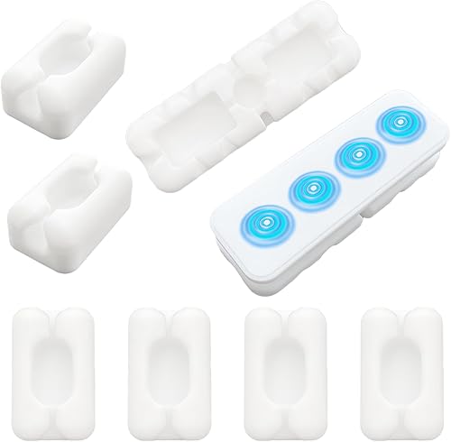 Miniatura 6 de Organizador de cables de silicona para cables, clips de cuerda de luz, organizador de cables de electrodomésticos, organizador de cables de Negro