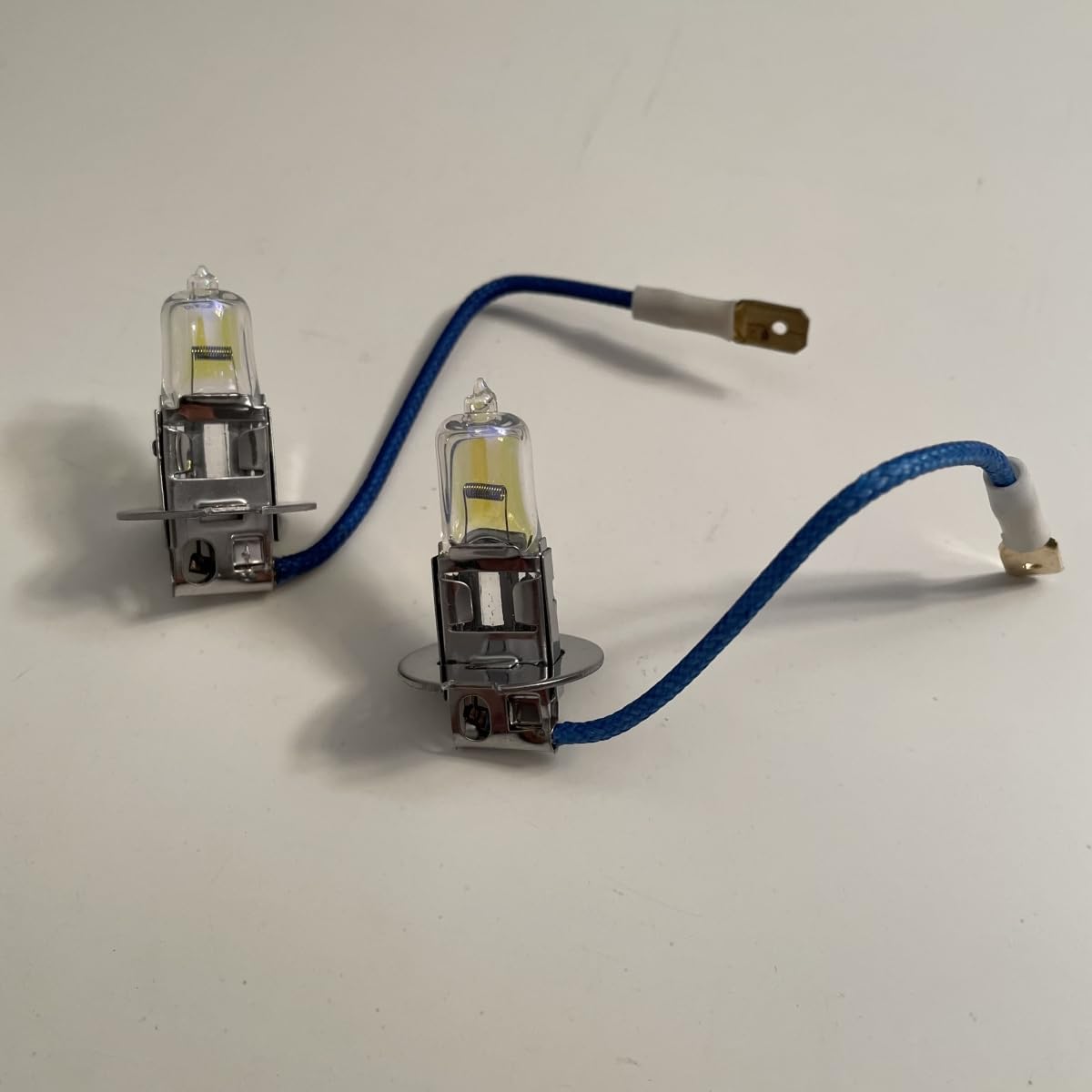 2x H3 Halogen 3000K 100W Car Fog/Driving Light Bright Replacement Bulb Glass 12V