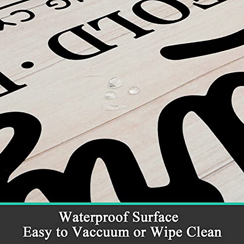 Image of Pauwer Laundry Room Rug Runner 20 inchx48 inch, Non Slip Waterproof Mat, Beige