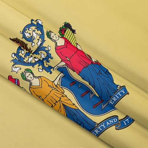 Drapeau New Jersey de haute qualite avec oeillets robustes et finitions soignees