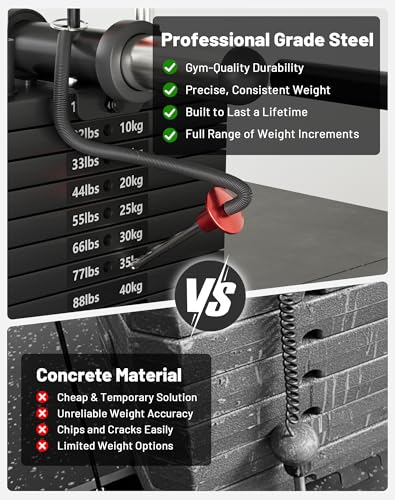 Image of Mikolo Smith Machine, All-in-one Power Cage Home Gym with Weight Stack, Aluminum Pulley Set, Dual LAT Pull-Down System & Cable Crossover, Black (with 230lb Color Plates Set+Bench)