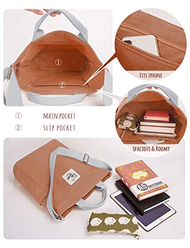 Image of Lily queen Women Canvas Tote Handbags Casual Shoulder Work Bag Crossbody