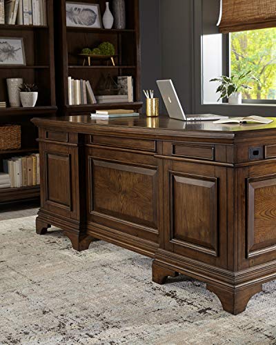 Coaster-Furniture-Hartshill-File-Cabinets-Burnished-Oak-Executive-Desk-881281 Coaster Furniture Hartshill File Cabinets Burnished Oak Executive Desk 881281