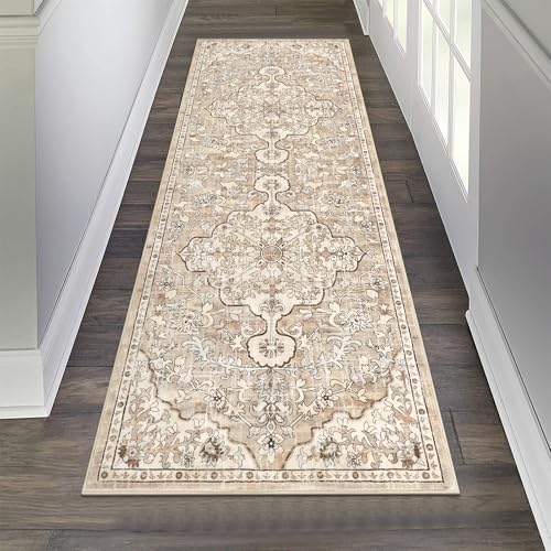 Pauwer Boho Hallway Runner Rug 2x6 Washable Entryway Area Rugs Non Slip Farmhouse Vintage Floor Mat Carpet Runner for Hallways Laundry Room Kitchen Bathroom Bedroom