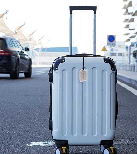 Mini Skater 6.7 inch/17cm Premium Plastic Luggage Tag Loop Travel Bag Identification Tag PVC Name ID Card Worm Loop Strap for Luggage Bag ID Tag (Black,50Pcs)3