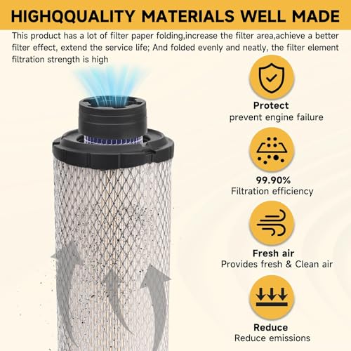 Image of 11013-7044 11013-7045 Outer Inner Air Filter for Kawasaki 11013-7020 11013-7019 AF25552 AF25551 For Kohler 25-083-01-S P821575 P822858