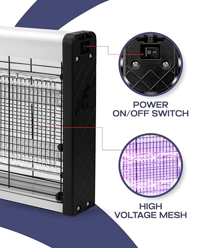 Image of Weird Wolf Electric Insect Killer Machine for Home | 20W UV Bug Zapper with UV Tubes | Fly & Insect Catcher for Home, Hotels, Restaurants & Offices | 15 Inch Metal Body | 1-Year Warranty