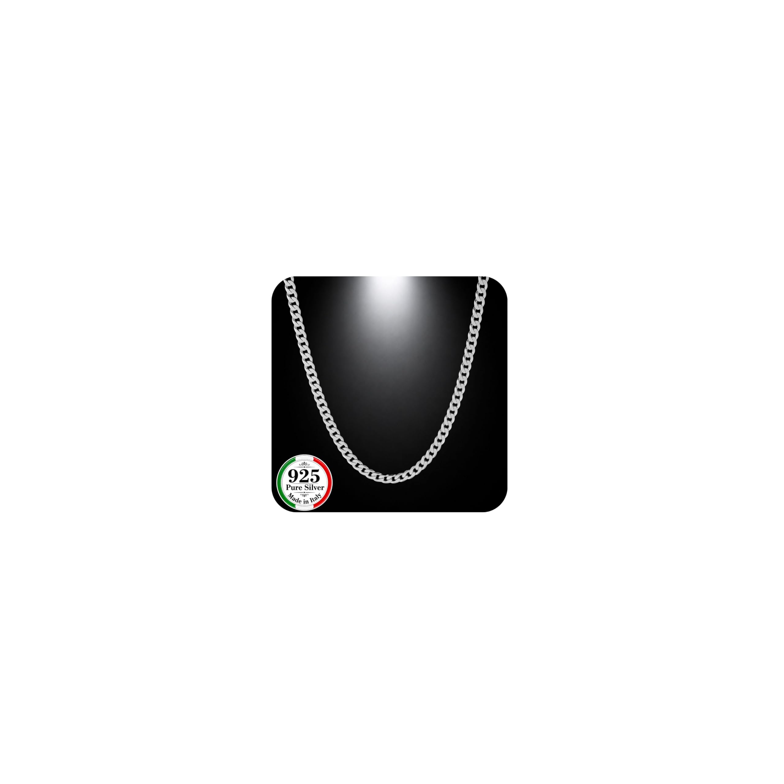 QUADRI - Kette Herren Silber | Silberkette 925 Silber - Halskette Herren | Panzerkette aus 925er Sterlingsilber, hergestellt in Italien von einem seit 1968 tätigen Goldschmiedeunternehmen.