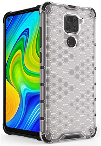 Image of Glasgow | for Mi Redmi Note 9 Honeycomb Pattern Back Case Cover for Mi Redmi Note 9 - Transparent