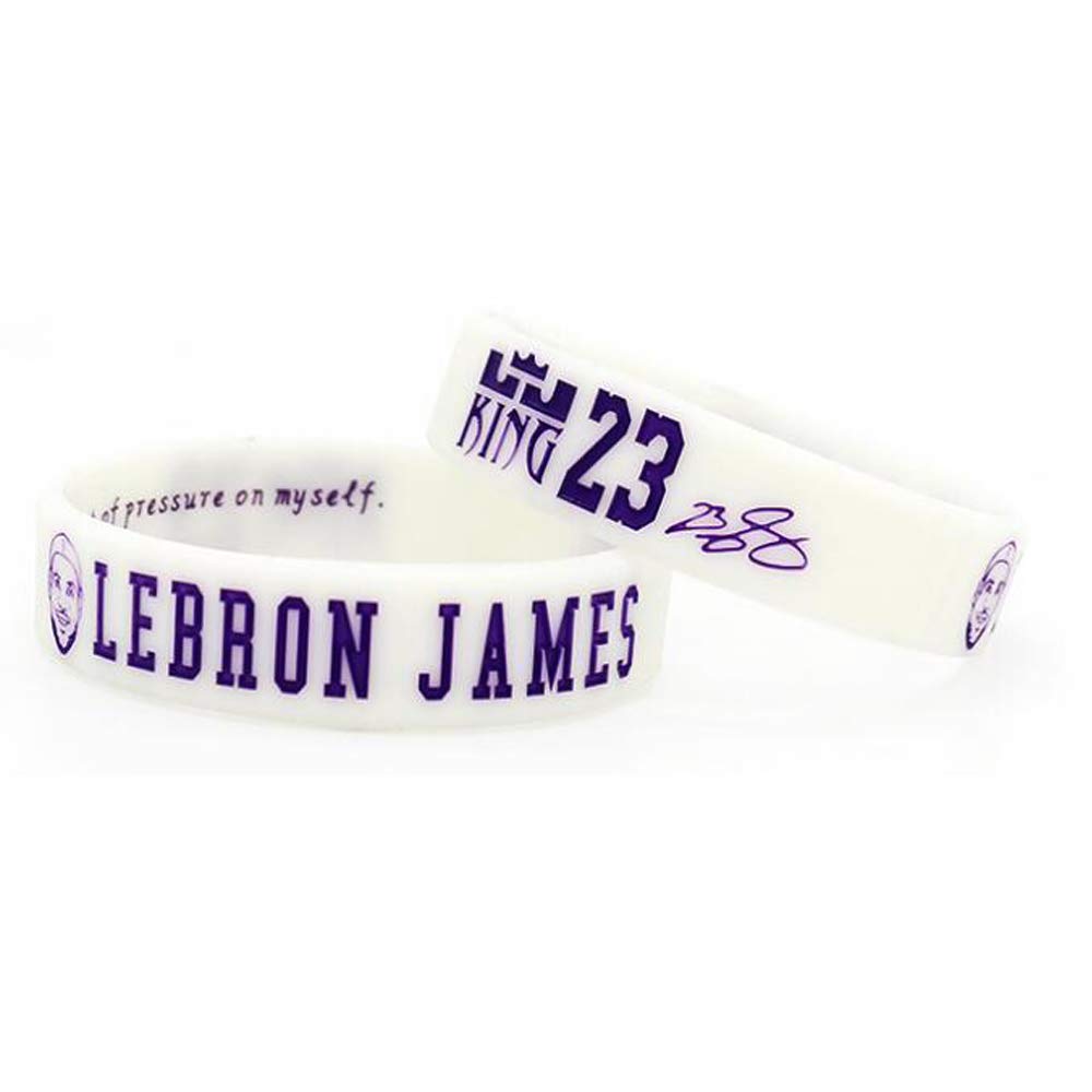 Baloncesto de la LJ Retrato Pulsera número 23 DE Silicona Deporte Inspirador Palabra Pulsera 5 Piezas
