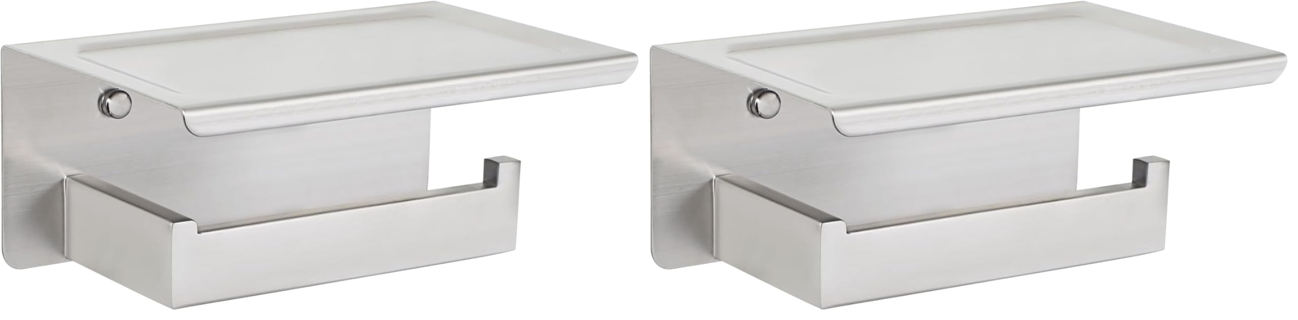 Alise Gold Double Toilet Paper Holder with Shelf,Self Adhesive or Drilling — Amazon image 10