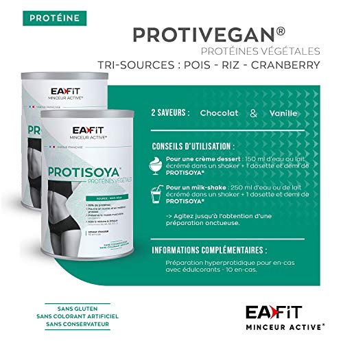 EAFIT PROTISOYA 320g - Chocolat - Protéine végétale - Vegan - SOJA - Préserve la masse musculaire - Boisson Minceur Protéinée - Marque française – Image 4
