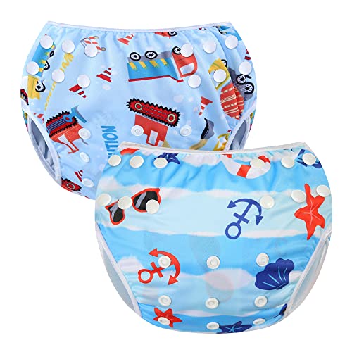 Costume pannolino per neonato Happy Nappy, anti UV, riutilizzabile, 12