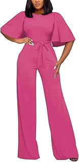 BessCops Belted Wide Leg Romper