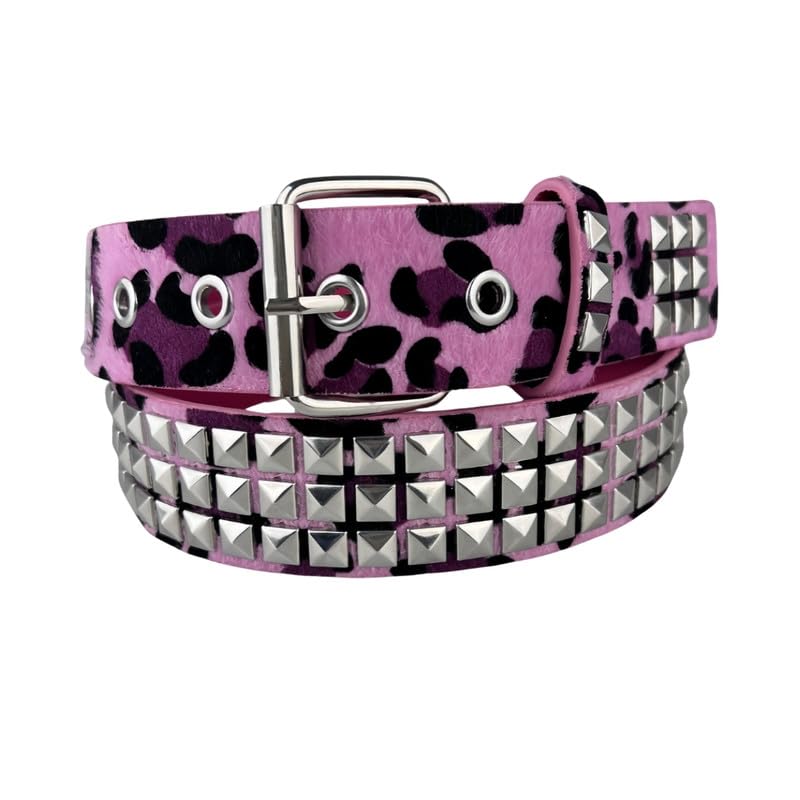 Gothic Punk Rivet Belt Square Bead Waist Belt with Pin Buckle for Women-image-13