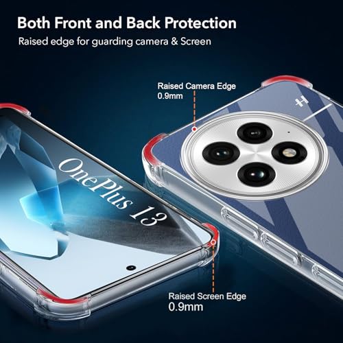 Image of Jkobi Shockproof Crystal-Clear Back Cover for OnePlus 13 (Anti Yellow Case | Drop & Camera Protection | Hard Polycarbonate)