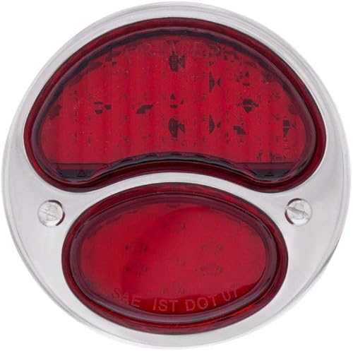 Miniatura 4 de United Pacific 110890 31 LED luz trasera secuencial W/carcasa de acero inoxidable y llanta para 1928-31 Ford Car - L/H