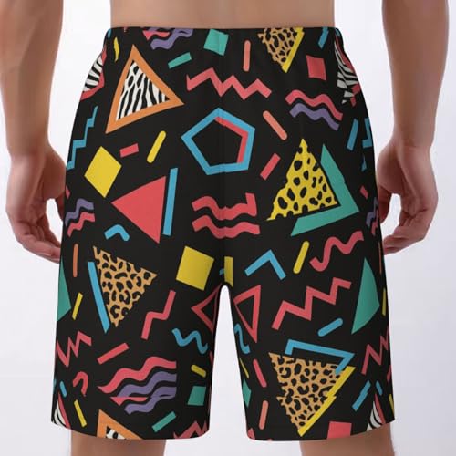 Mens Vintage 80s 90s Swim Trunks Quick Dry Swim Beach Shorts with Mesh Lining Pockets X-Large2