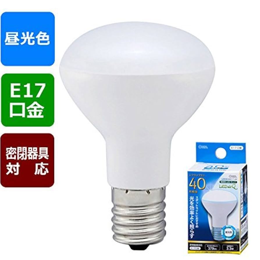 (未使用･未開封品)　オーム電機 LED電球 ミニレフランプ形 40形相当 E17 昼光色 昼白色 [品番]06-0768 LDR3D-W-E17 A9 wyeba8q Amazon | オーム電機 LED電球 ミニレフランプ形 40形相当 E17