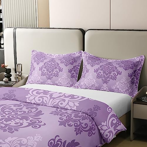 Homewish Royal Damask King Size Duvet Cover Sets, Victorian Baroque Bedding Set - Image 4