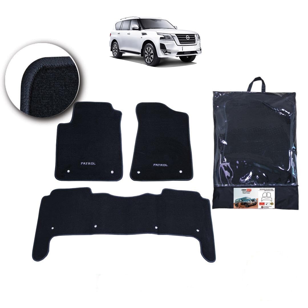 BYSON OEM CUT CAR FLOOR MAT (PATROL PLATINUM(2010-2022), BLACK)