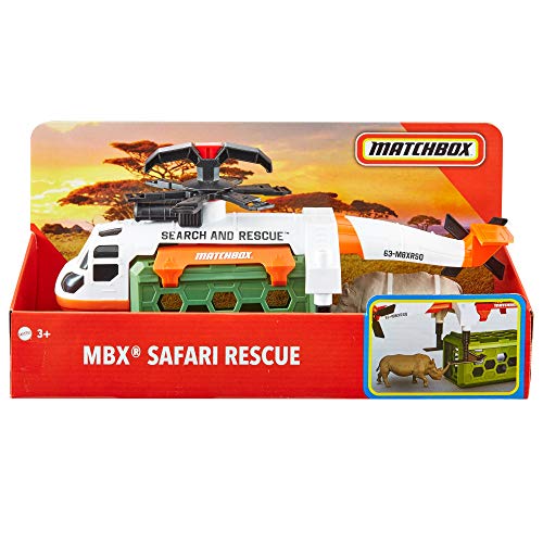 Matchbox Rescue Adventure Set With Vehicle And Animal Figure, Choose Whale Rescue Boat Or Rhino Rescue Helicopter, Both With Animal Figures, Action And Exploration Game For Kids Age 3 And Up #TOP5