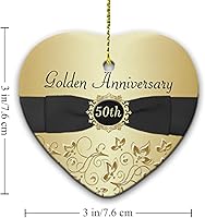 Vista 2 de Adorno de Navidad para aniversario de boda número 50