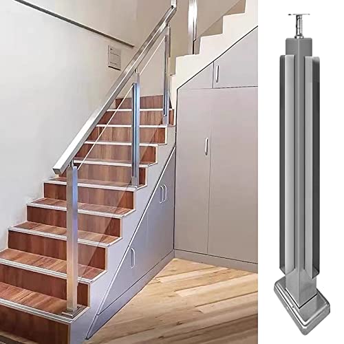 Poteau de garde-corps en verre inox 304 pour système de balustrade d'angle