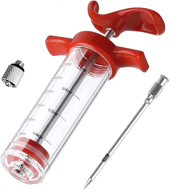 Food Seasoning Syringe Seasoning Syringe Plastic Meat Injector Marinade Turkey Cooking Gadgets Can be Used for Home Cooking Barbecue Lo mei Production