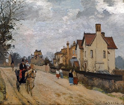 Camille Jacob Pissarro (Street in Upper Norwood, 1871) Canvas Art