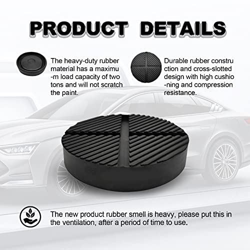 Image of 1Pcs Floor Jack Pads Universal for Floor Jack Rubber Pad Cross Groove Design Jack Pad Adapter, Universal X-Slot Rubber Jack Pad Adapter, Jack Pad Adapter Pinch Weld Side Frame Rail Protector Puck /Pad