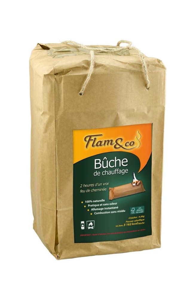 FLAM&CO BUCHES CHEMINEE PACK X4 MARQUE