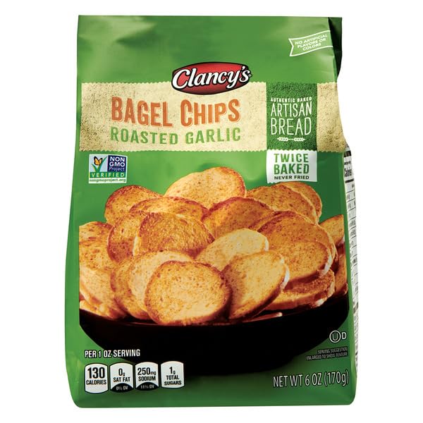 Clancy's Garlic Bagel Chips 6 oz(170g) NonGMO
