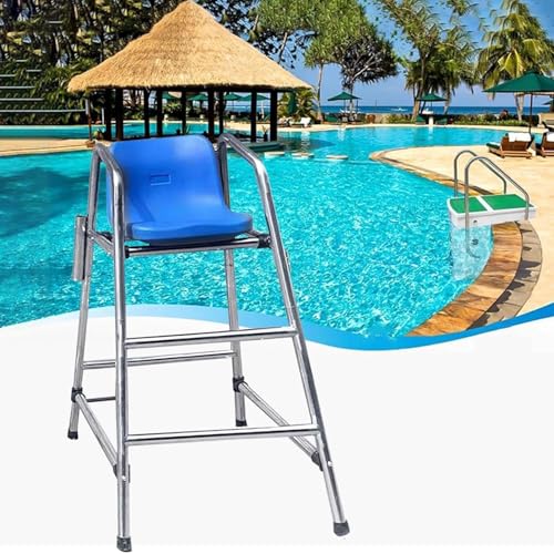 Silla Extra Alta Desmontable Para Socorristas/árbitros, Sillas De Socorrista Para Piscinas De 1,2, 1,5 Y 1,8 M De Altura, Tumbonas De Acero Inoxidable,47.2inch/120cm