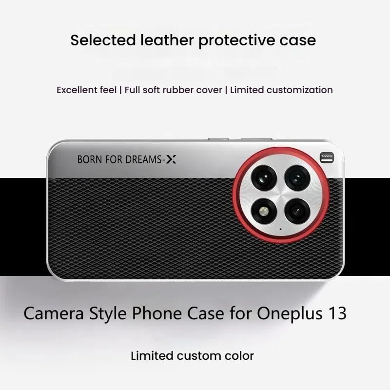 Fishilly Case Compatible with OnePlus 13 , Camera Style Phone Case, Electroplated Anti-fingerprint Skin-friendly Protective Cover for OnePlus13 2026 - view 1