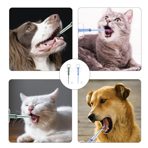 2 Stück Tabletteneingeber Katze,Tablettengeber für Katzen,Pill Assist Katze,Dogs Pet Tablettengeber,Wiederverwendbare Urostat Hund Schluckhilfe Tabletten Feeder für klein Hunde Tablettenspritze Kapsel