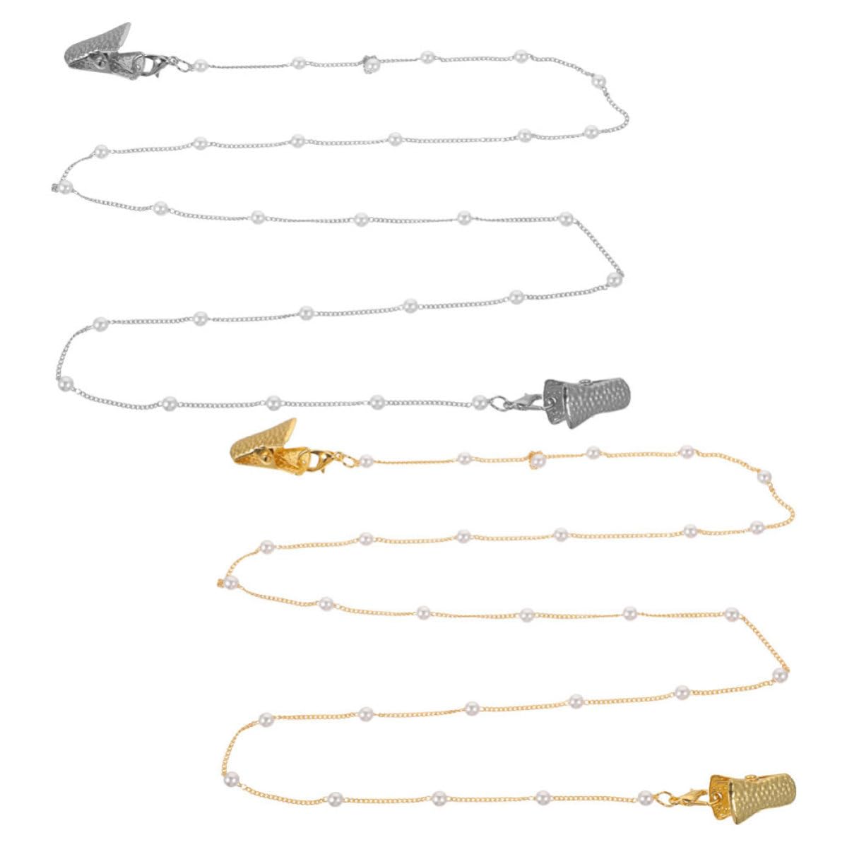 Operitacx 10 Unidades Cadenas para Gafas de Mujer Cuentas de Metal,