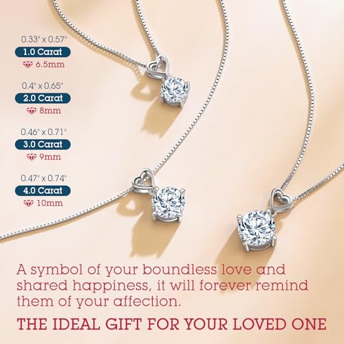 Heart-Pendant-Necklace-Gifts-for-Wife-Birthday-Gifts-for-Woman-1-4-carat-Moissanite-Diamond-D-Color-VVS1-Womens-Pendant-Necklace-Wedding-Anniversary-Eternity-Jewelry-Present-for-Wife-Birthday-Christma 51vhJar9I9L