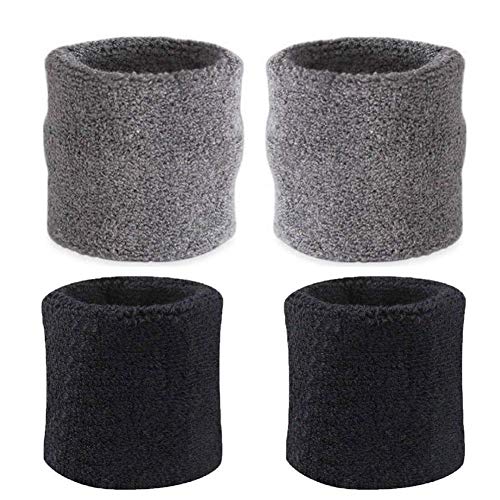 Sports Wristband (4 Pieces) Play2fit Brand, Soft Sweat Absrorbing...