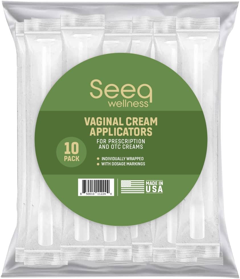 Disposable Plastic l Cream Applicators: to Fit Preseed Lubricant, Estrace, Personal Lube and OTC Gel or Cream Products - with Dosage Measurements, Threaded End and Comfort Tip - 10 Pack