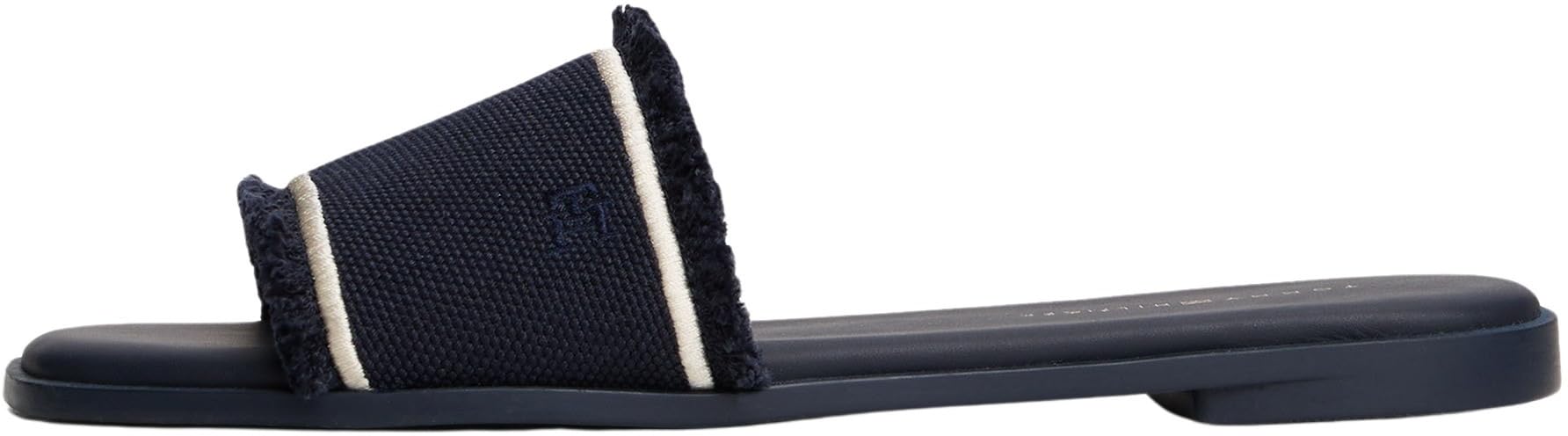 Tommy Hilfiger Sandalias Mujer Fringe Canvas Flat elegante