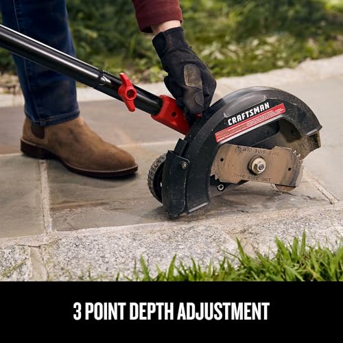 Image of CRAFTSMAN Cordless Edger Lawn Tool, 20V MAX Battery, Charger and Blade Included, Lightweight Lawn Edger, 7.5 in Cutting Width, 1000 Ft of Edging per Charge (CMCED400D1)
