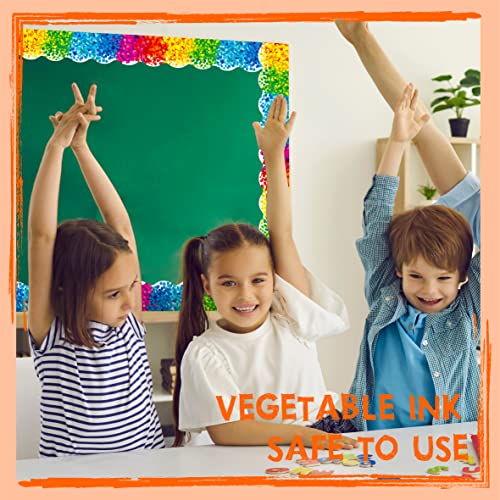 Image of 60 Feet Bulletin Board Borders, Self Adhesive Confetti Scalloped Rolled Border Trim Colorful Decoration with Strong & Permanent Adhesive for School, Classroom Offices Wall, Desks, Windows, Doors