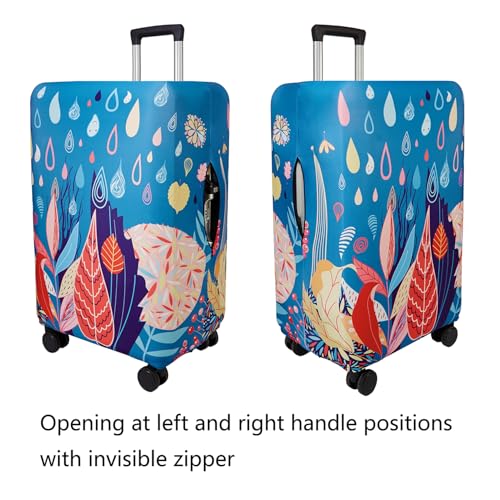 Image of WUJIAONIAO Travel Luggage Cover Baggage Suitcase Cover Protector Skins 18-32 Inch, rainy season, S (for 18--20 inch luggage), Fashion