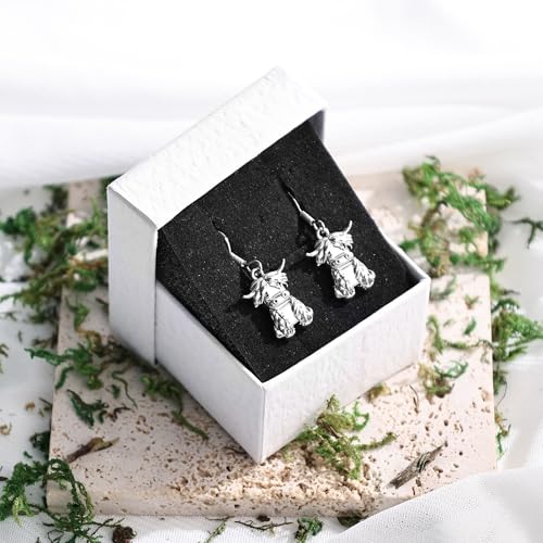 Highland Cow Earrings for Women, Highland Cow Print Earrings Jewelry Gifts for Women2