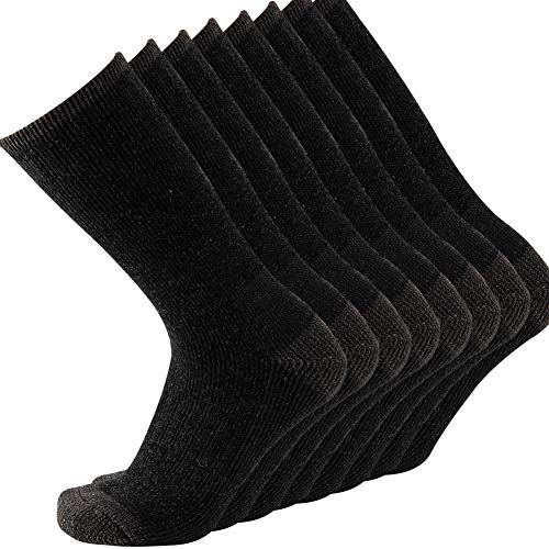 KAVANYISO Calcetines de senderismo de lana merino para hombre, transpirables, atléticos, gruesos, 4 pares gris oscuro (noletter), talla única